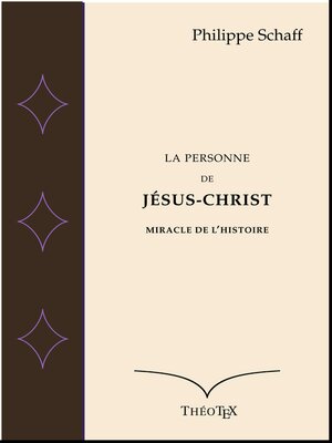 cover image of La personne de Jésus-Christ, miracle de l'Histoire